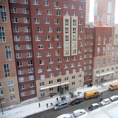 Original
EDS NOTE: GRAPHIC CONTENT - Investigators work at the place where Lt. General Igor Kirillov, the head of Russia's Nuclear, Biological, and Chemical Defence Forces and his assistant Ilya Polikarpov were killed by an explosive device planted close to a residential apartment's block in Moscow, Russia, Tuesday, Dec. 17, 2024. (AP Photo)