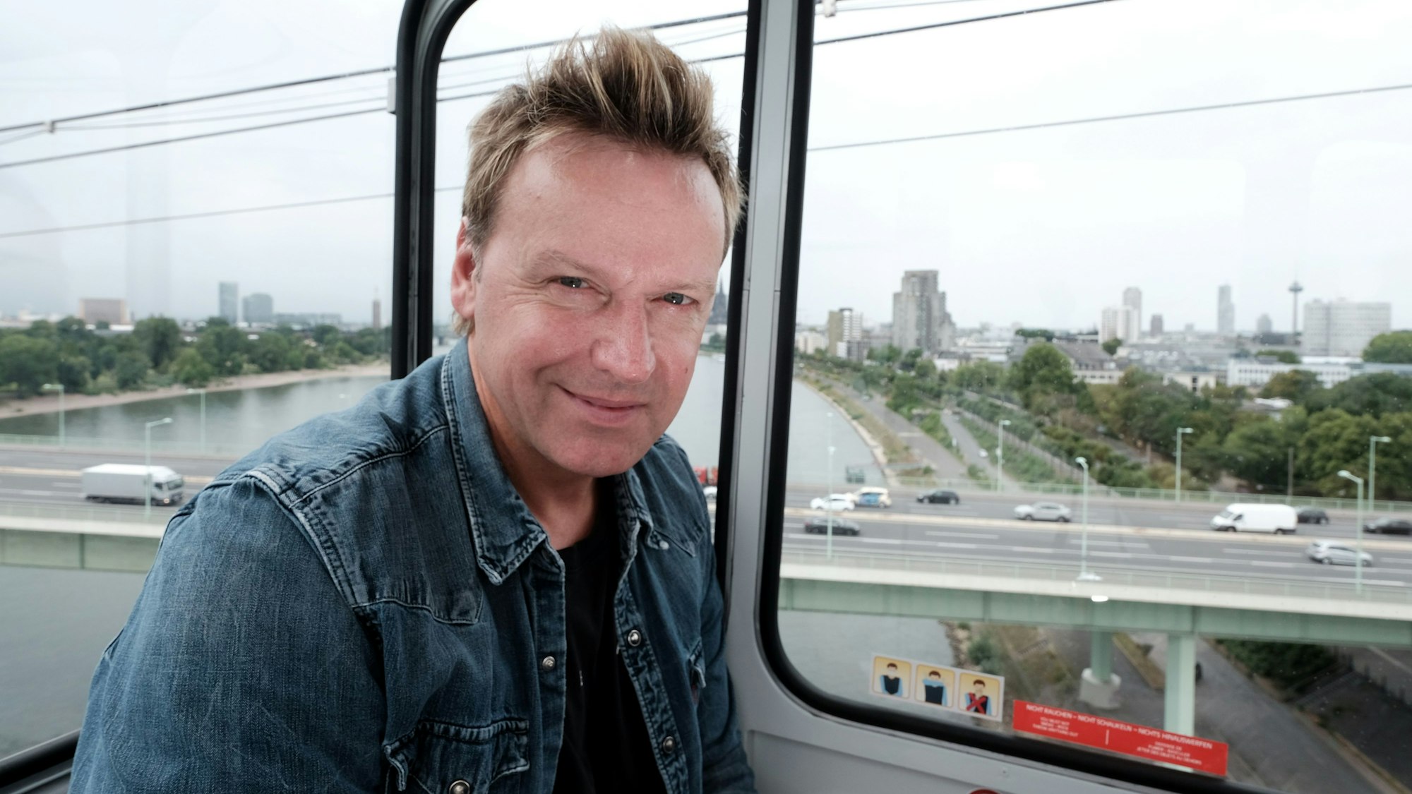 Mirko Bäumer in der Seilbahn (Archivfoto)
