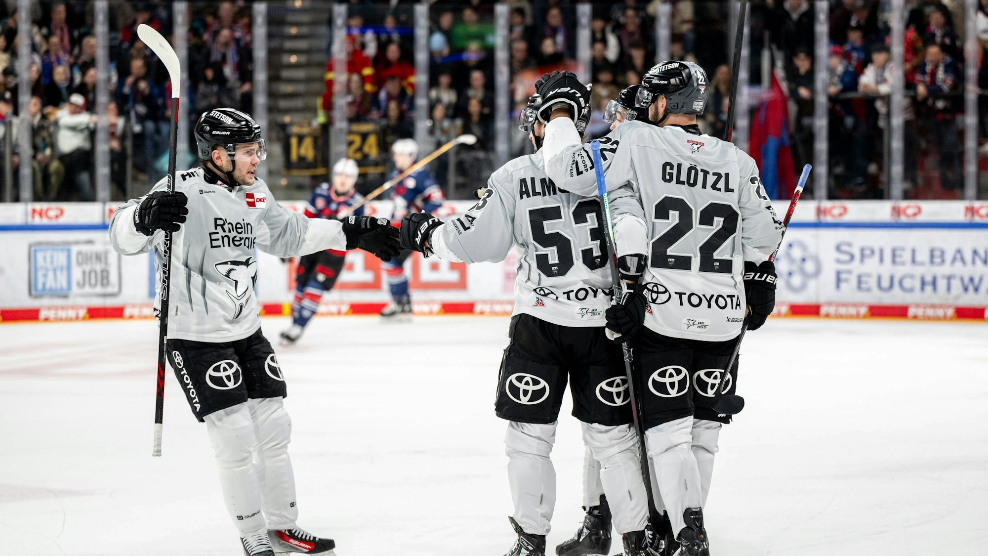 Die Kölner Haie wollen an den jüngsten Erfolg anknüpfen. Sportdirektor Matthias Baldys sucht nach Verstärkungen für den KEC. (Symbolbild)