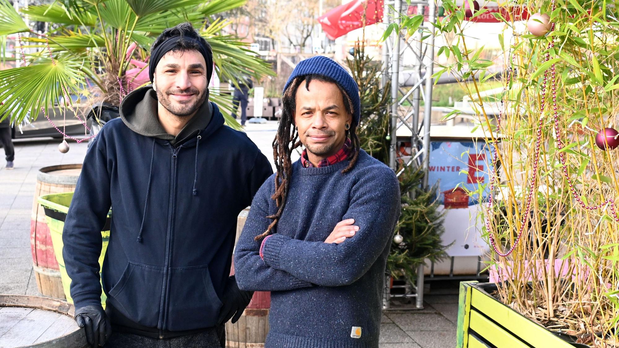 Stefan Kalwait (li.) und Baba Awesu vom „Cafe Ebi“