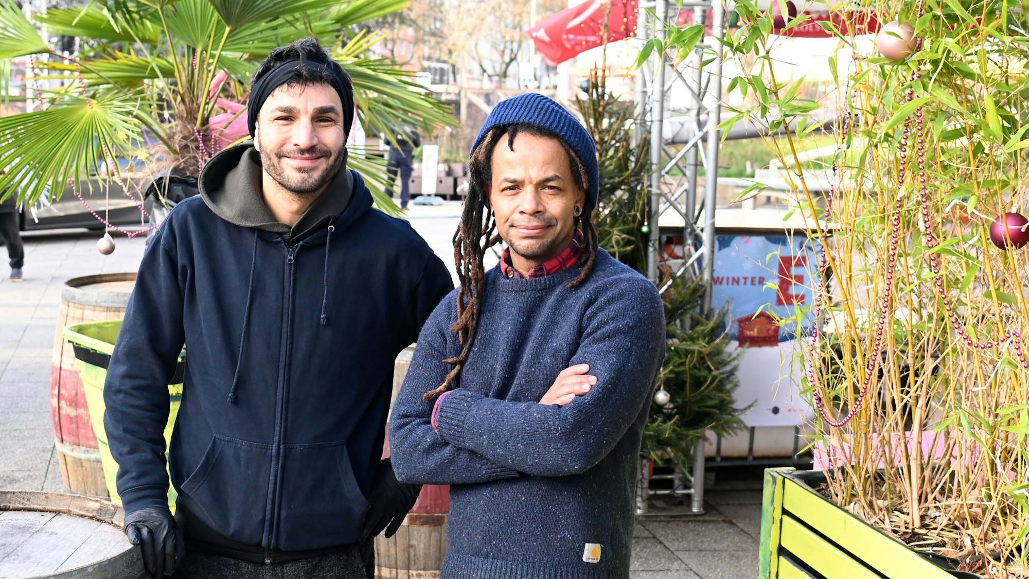 Stefan Kalwait (li.) und Baba Awesu vom „Cafe Ebi“