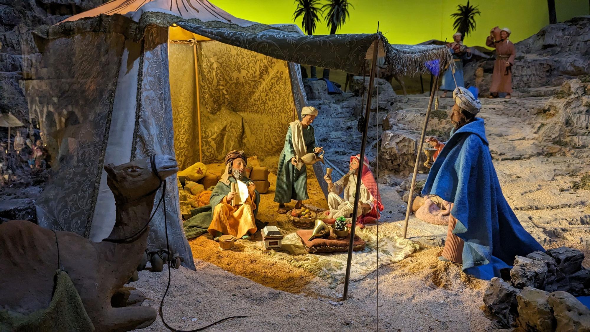 Das Bild zeigt eine der rund 300 Krippendarstellungen, die in der Ausstellung Krippana in Hellenthal-Losheim zu sehen sind.