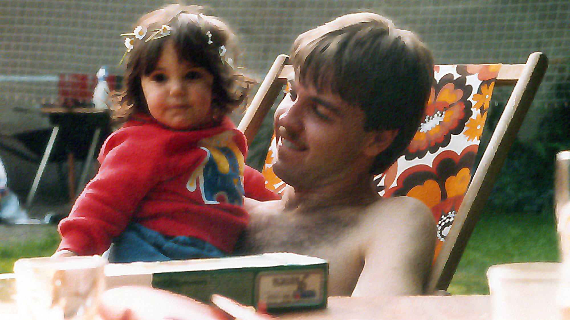 Ralf Könner und seine Tochter Sandrine in den 80er Jahren in Luxemburg