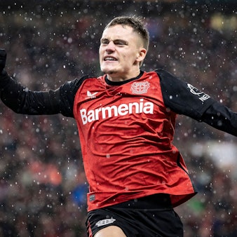 Florian Wirtz jubelt nach seinem Treffer zum 2:0 gegen Freiburg.