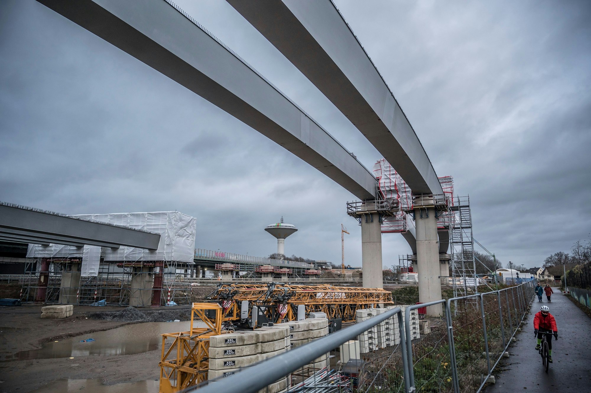 Autobahn-Baustelle,im kreuz Leverkusen-West. Foto: Ralf Krieger