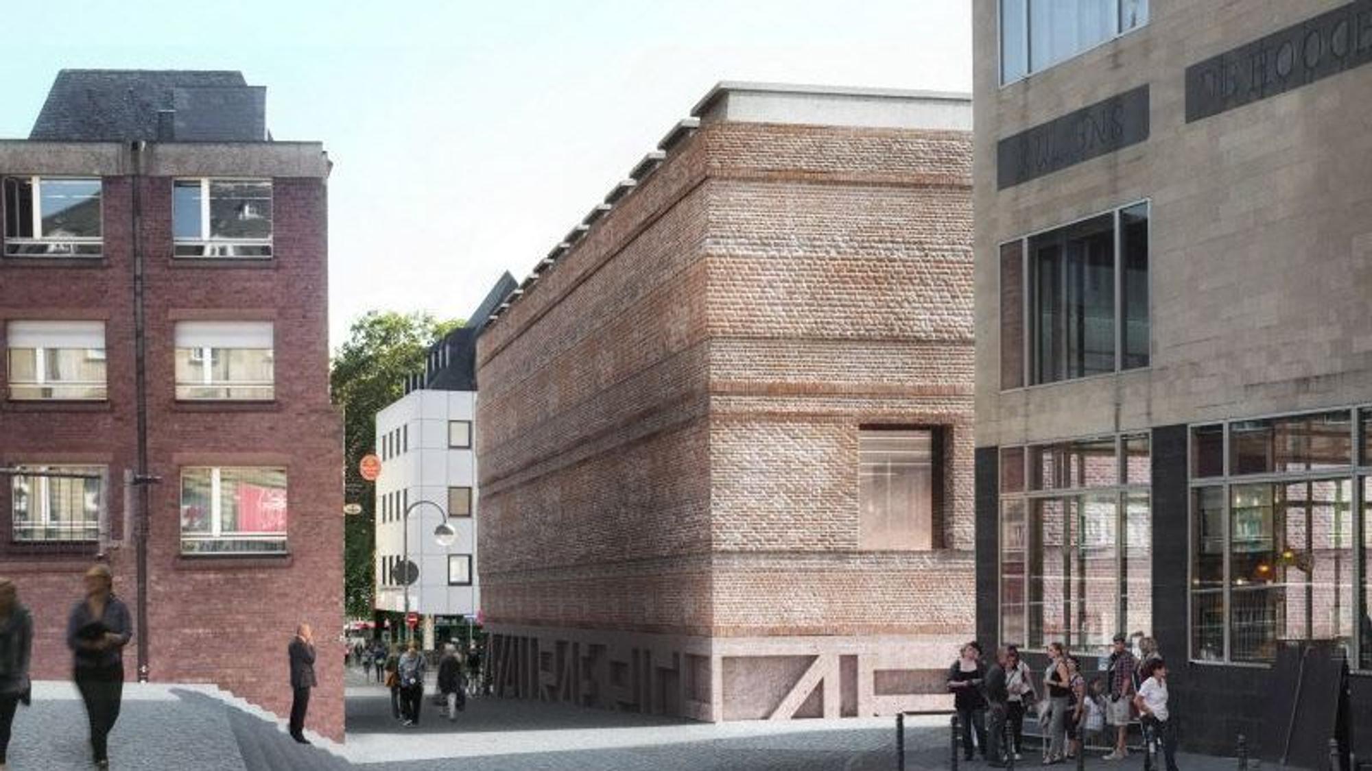 Das Wallraf-Richartz-Museum (rechts) und der Anbau dahinter.