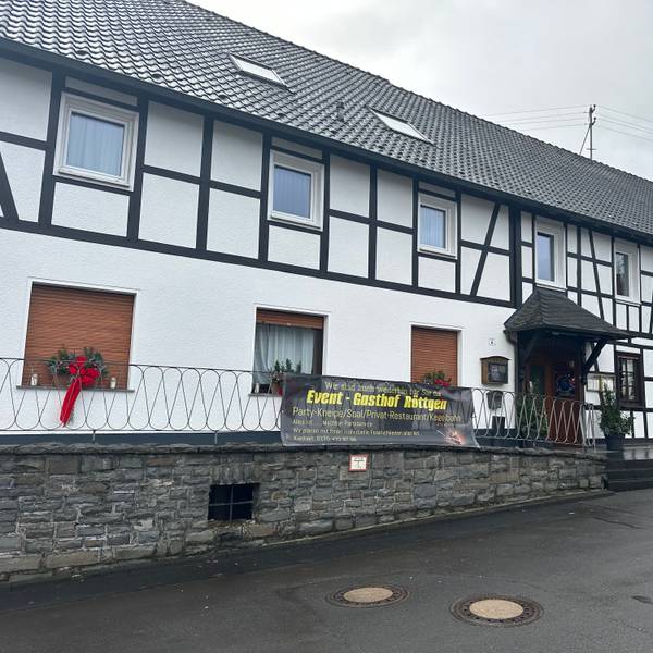 Gasthof Röttgen wird ab Januar 2025 als Eventlokal weitergeführt, hier wurde die Serie „Mord mit Aussicht “in Seelscheid gedreht.