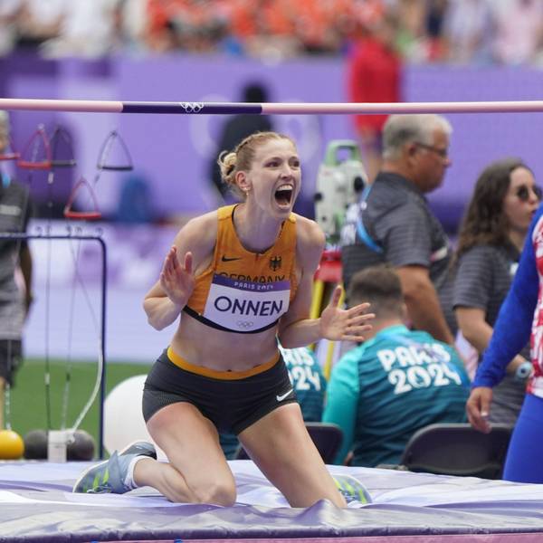 Olympic Games, Olympische Spiele, Olympia, OS Paris 2024, Olympische Spiele 2024, 26.07-10.08.2024 , Leichtathletik, Track and Field, Hochsprung Frauen Imke Onnen Deutschland *** Olympic Games Paris 2024, Olympic Games 2024, 26 07 10 08 2024 , Athletics, Track and Field, High Jump Women Imke Onnen Germany