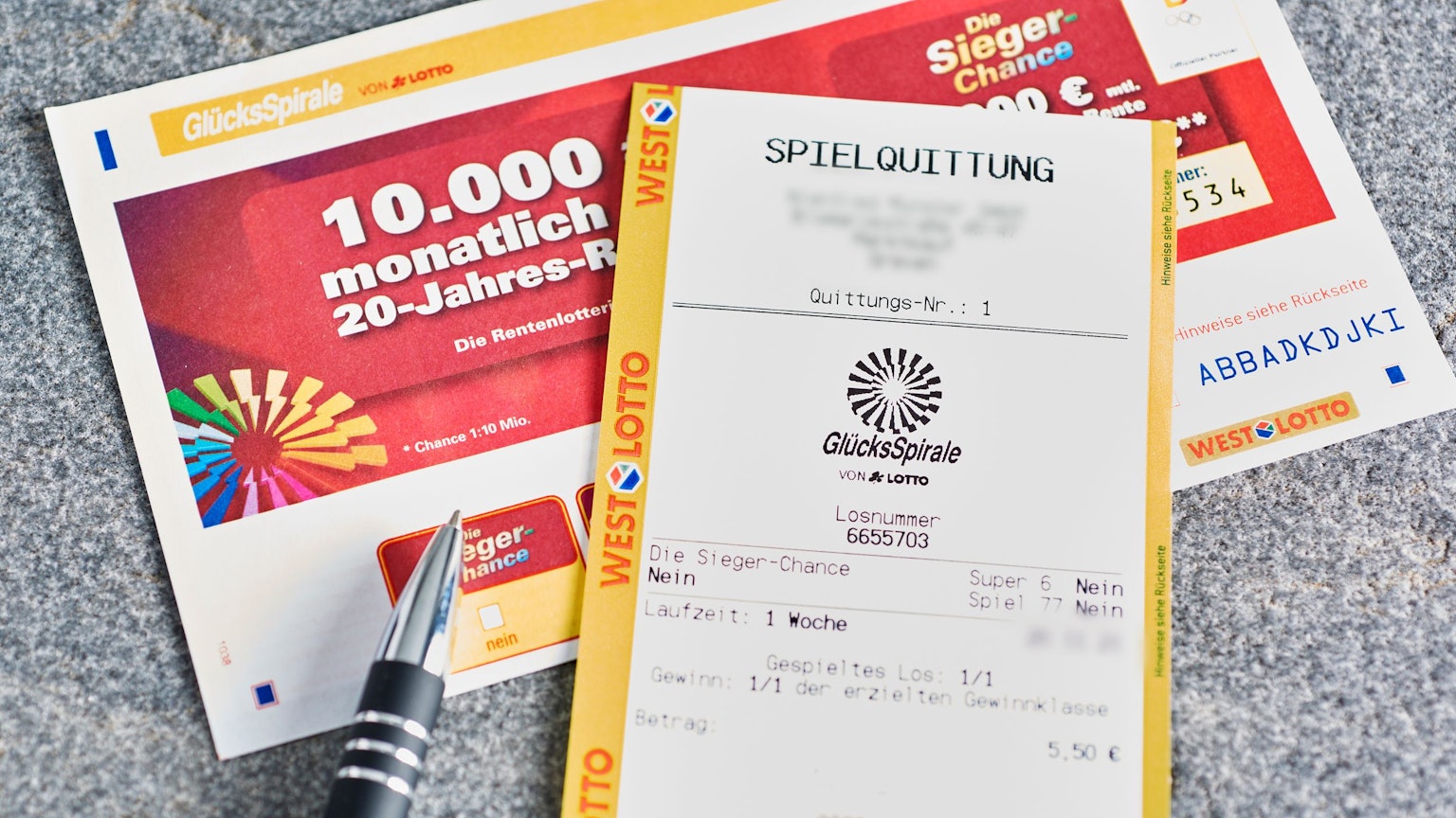 Das Jahreslos der GlücksSpirale.