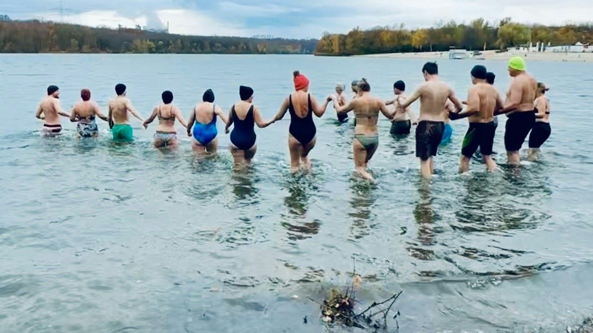 Eisbaden am Fühlinger See