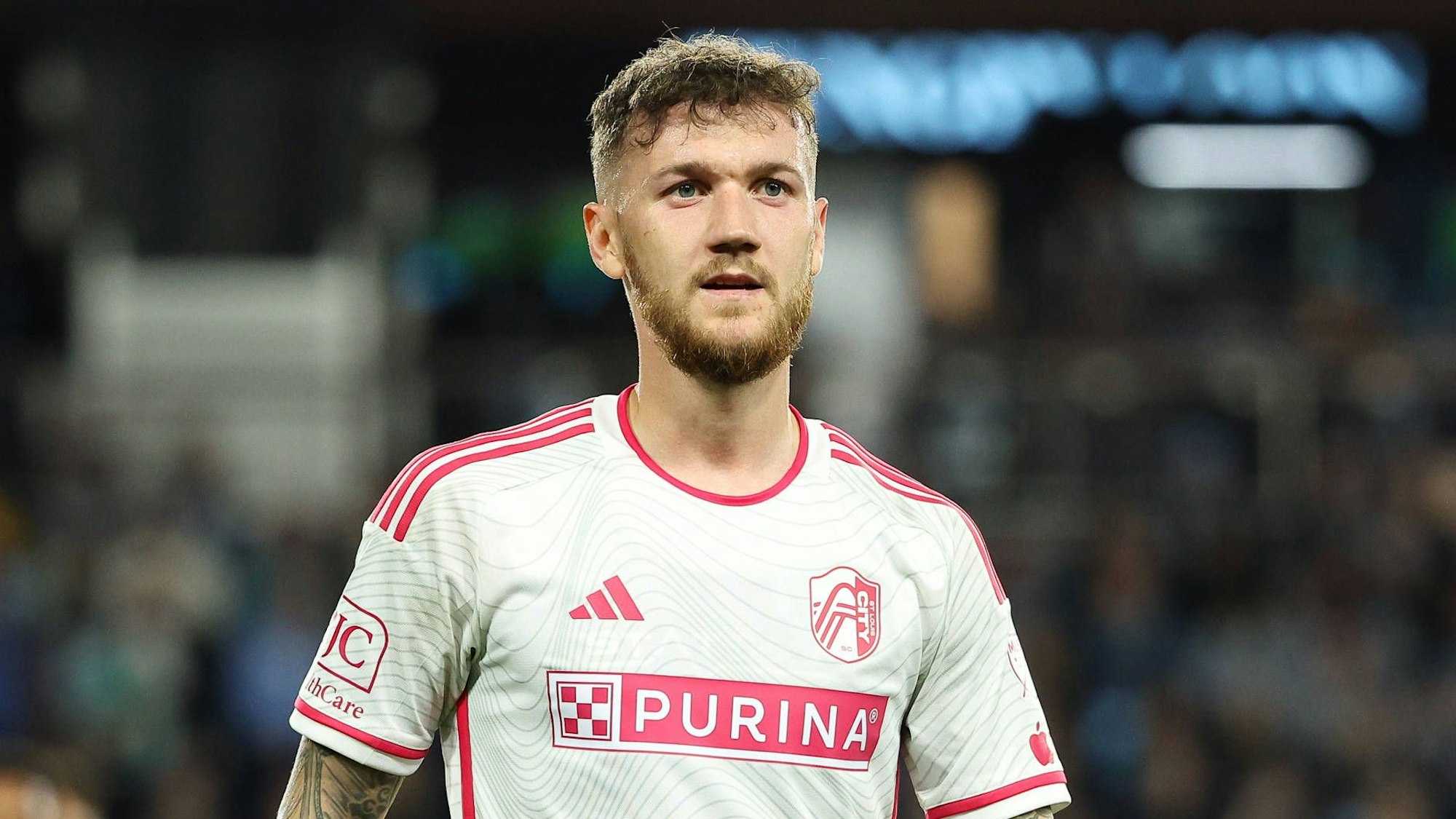 MLS, Fussball Herren, USA St. Louis CITY SC at Minnesota United Oct 19, 2024 Saint Paul, Minnesota, USA St. Louis CITY SC midfielder Marcel Hartel 17 looks on during the first half of the game against Minnesota United at Allianz Field. Saint Paul Allianz Field Minnesota USA, EDITORIAL USE ONLY PUBLICATIONxINxGERxSUIxAUTxONLY Copyright: xMattxKrohnx 20241019_jcd_hw1_0472