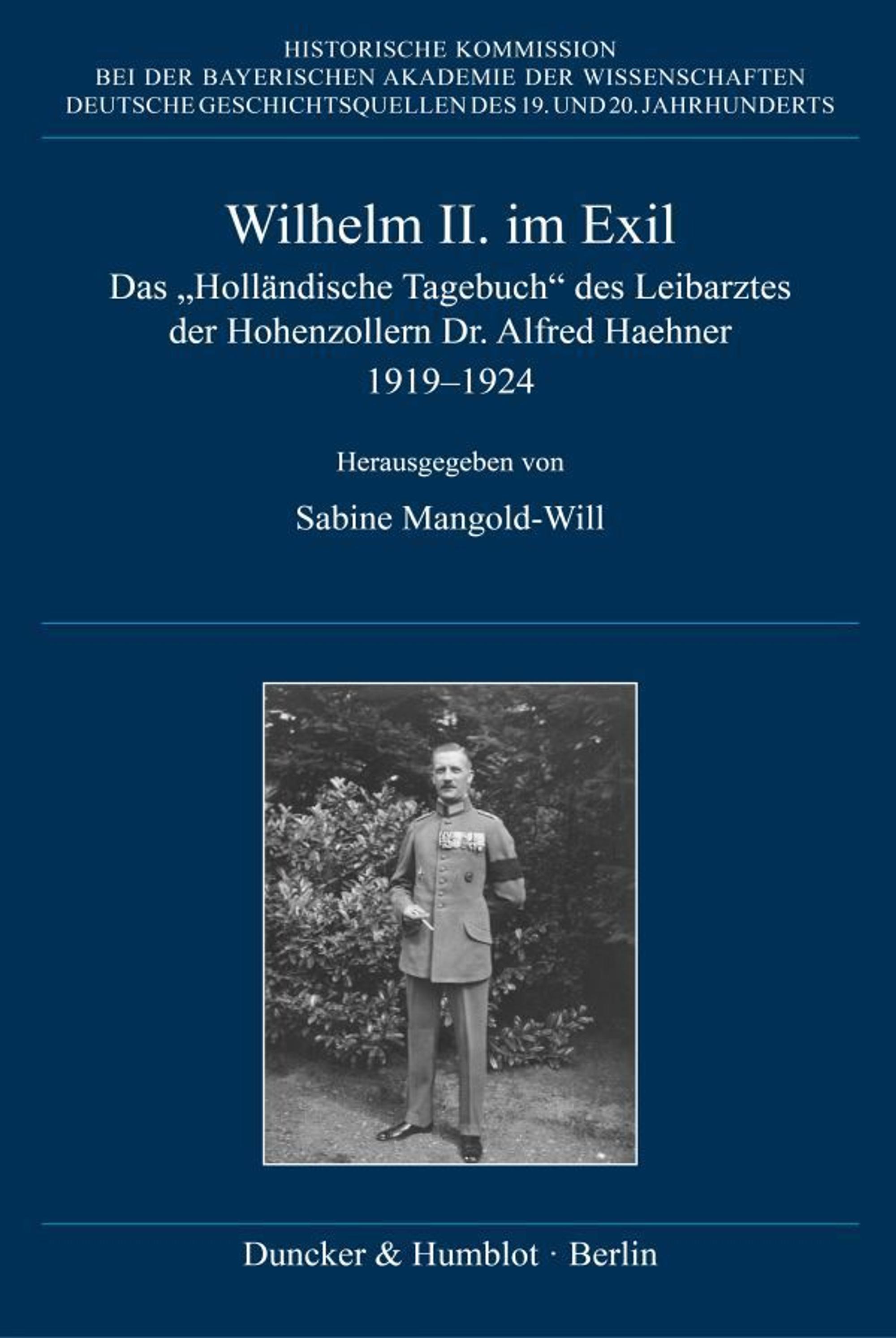 Der Buchumschlag des besprochenen Bandes „Wilhelm II. im Exil“