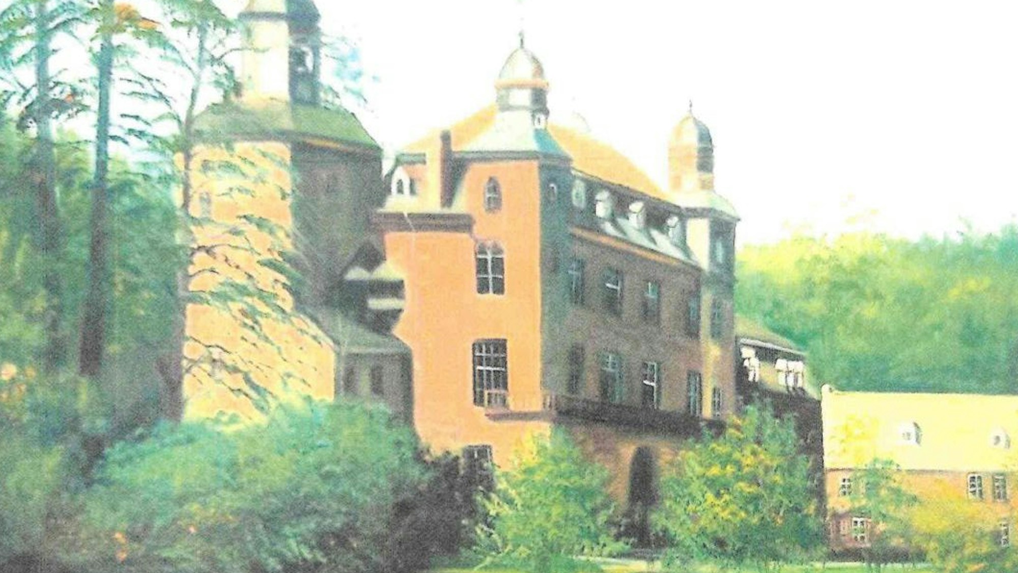 Ölbild Schloss Gimborn Künstler unbekannt