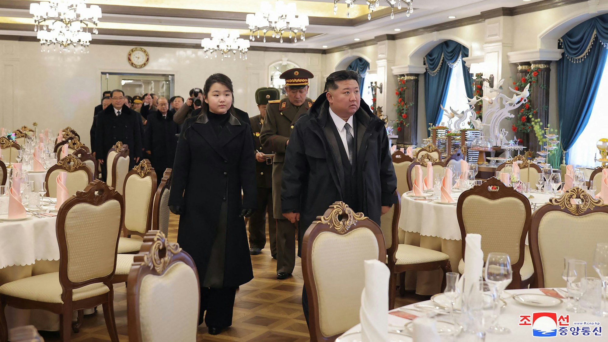 Schauten nach dem Rechten: Kim Jong Un und seine Tochter Kim Ju Ae.