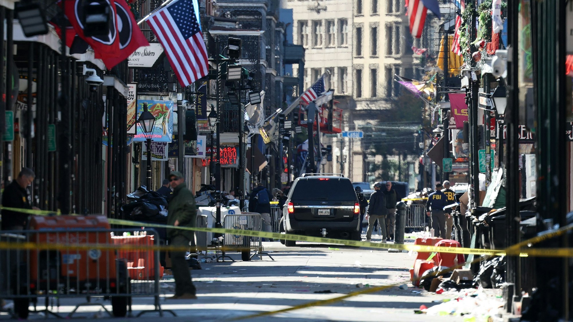 Der Täter fuhr mit einem Wagen in eine Menschenmenge in New Orleans und tötete mindestens 15 Personen.