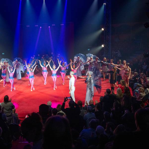 Artisten in der Manege des Kölner Weihnachtscircus.