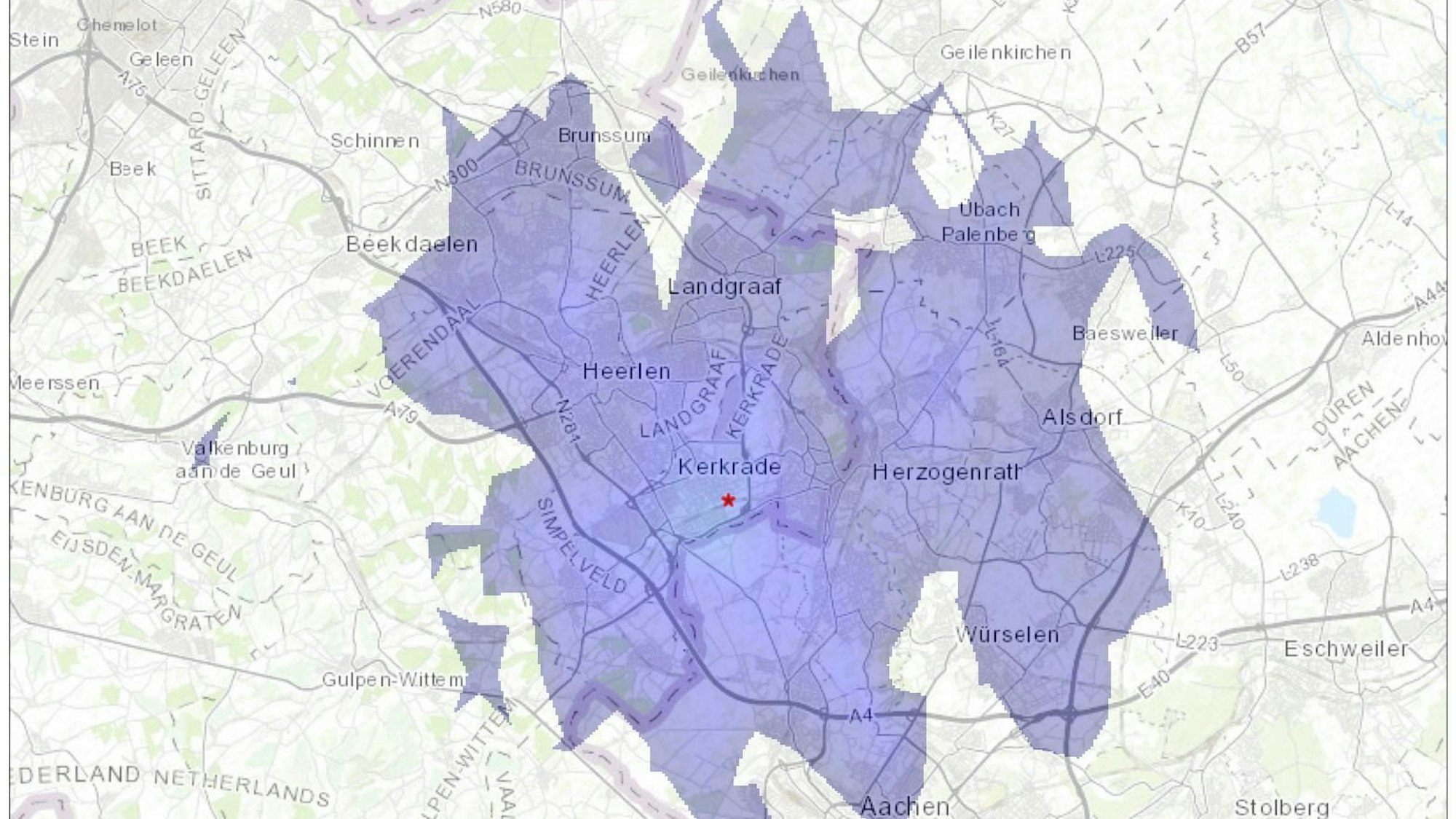 Auf dem Handout ist das Erdbeben vom Freitag 3.1.2025 in der Region Aachen verzeichnet.