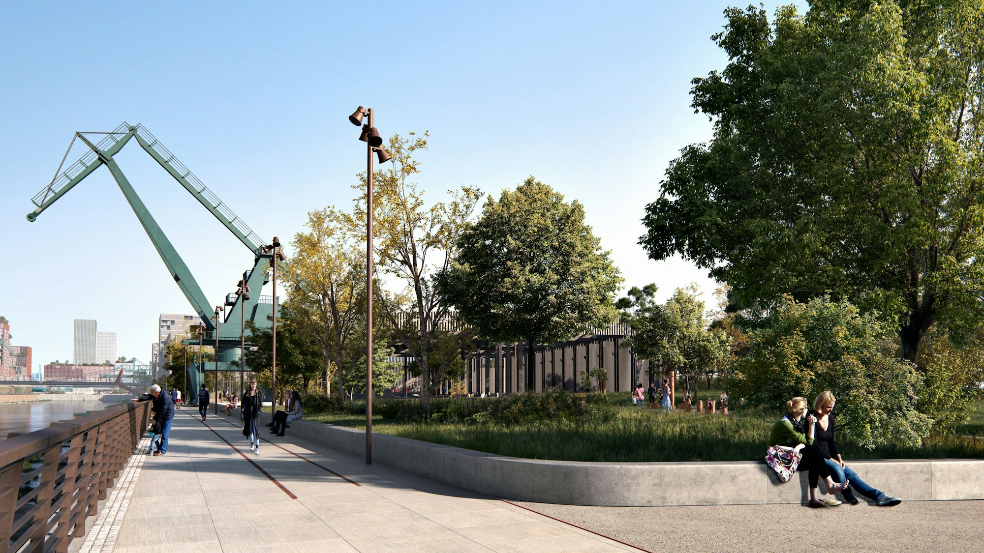 Blick auf die westliche Promenade.