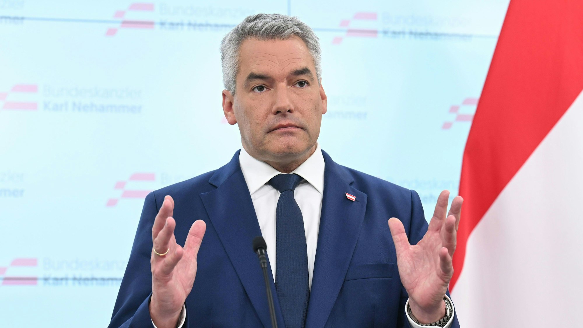 Karl Nehammer (ÖVP), Bundeskanzler von Österreich, will zurücktreten.