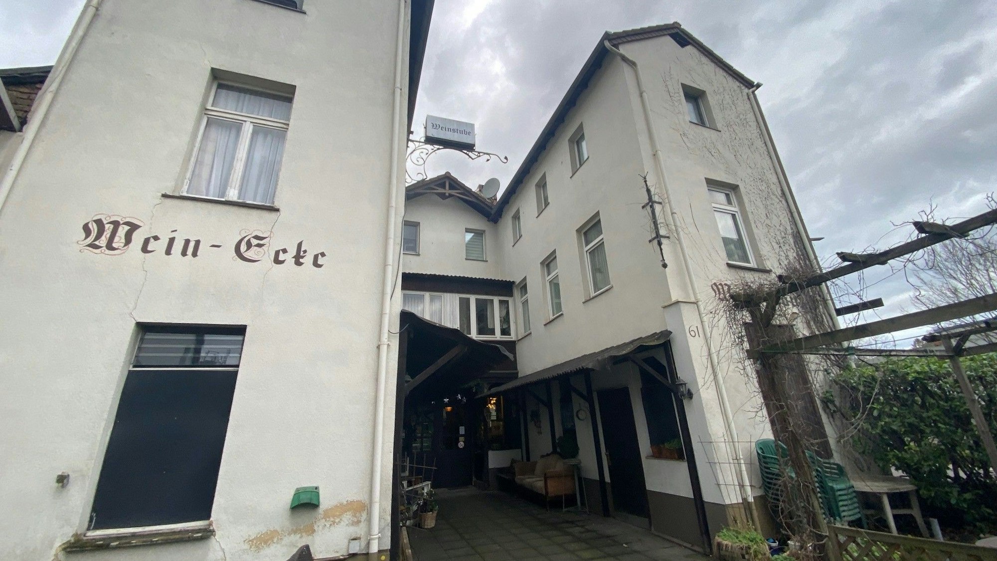 Zu sehen ist das Gebäude der Gaststätte.