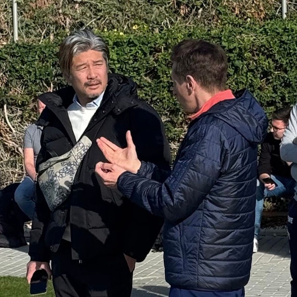 Seiya Nobuta, Executive Director der J-League, am Mittwoch zu Gast beim Training des 1. FC Köln in Estepona