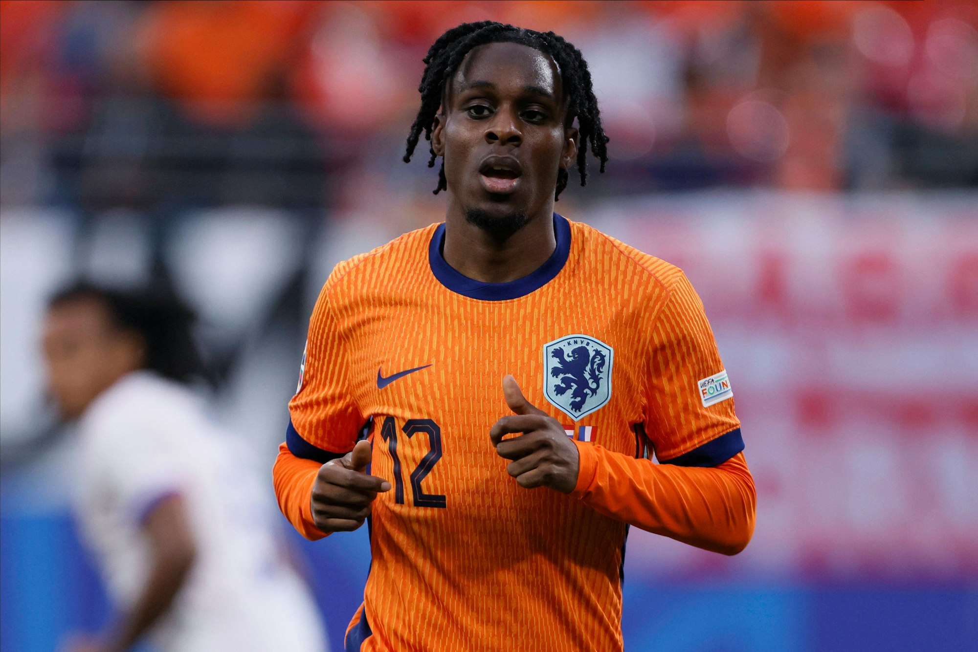 Jeremie Frimpong bei der EURO 2024 im Trikot der niederländischen Nationalmannschaft.