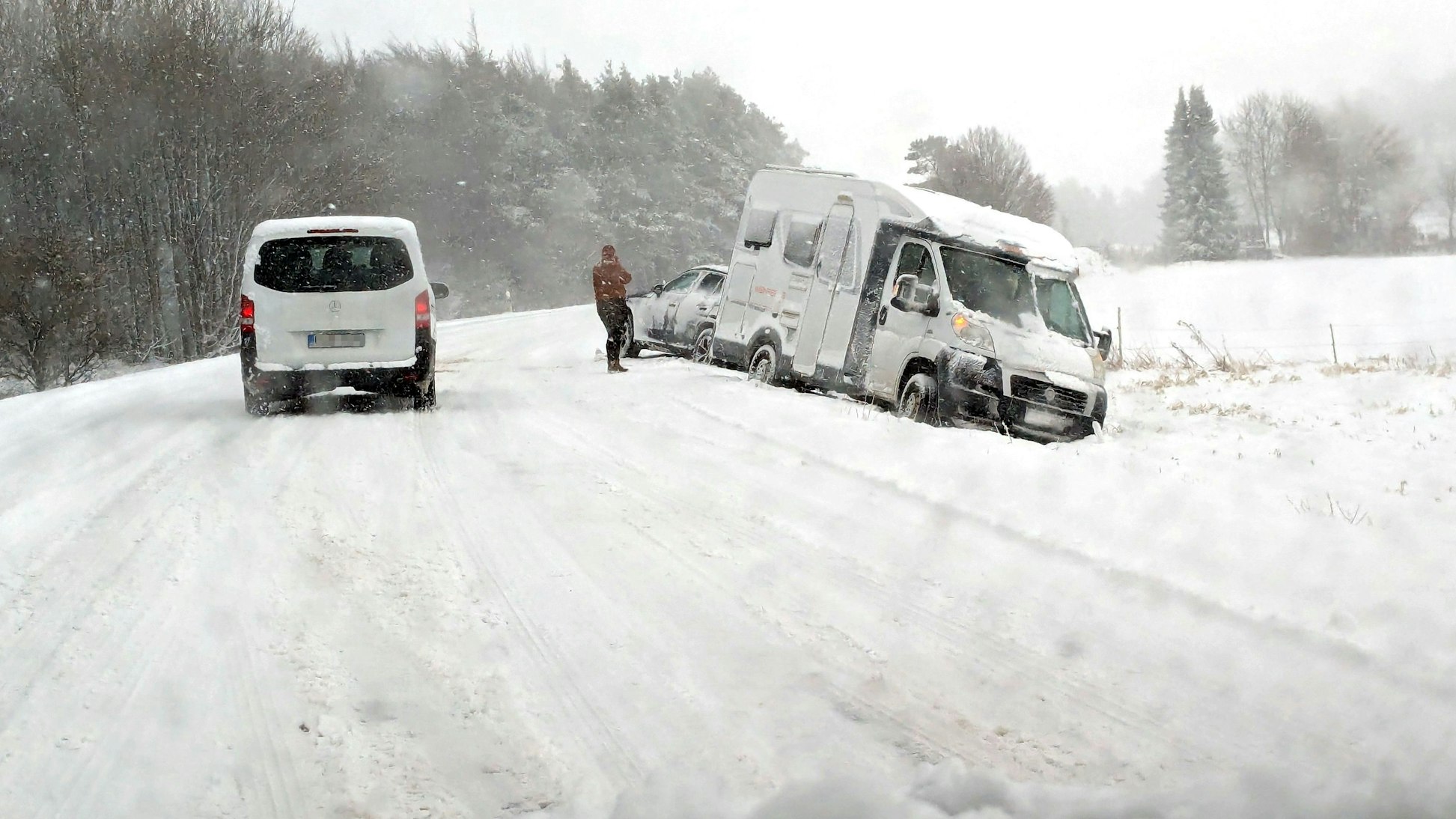 Das Bild zeigt den Unfall.
