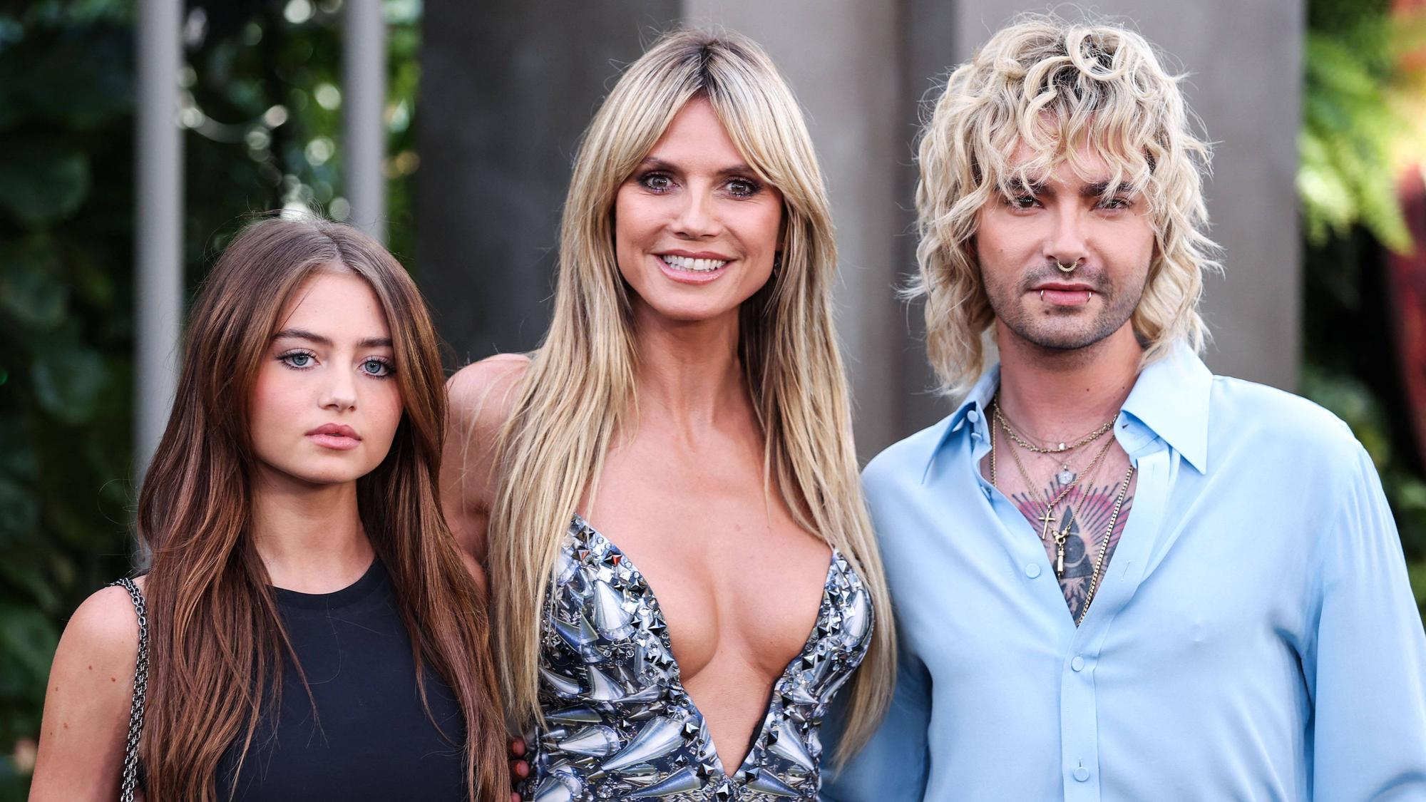Leni Klum, Heidi Klum und Bill Kaulitz bei einer Filmpremiere.
