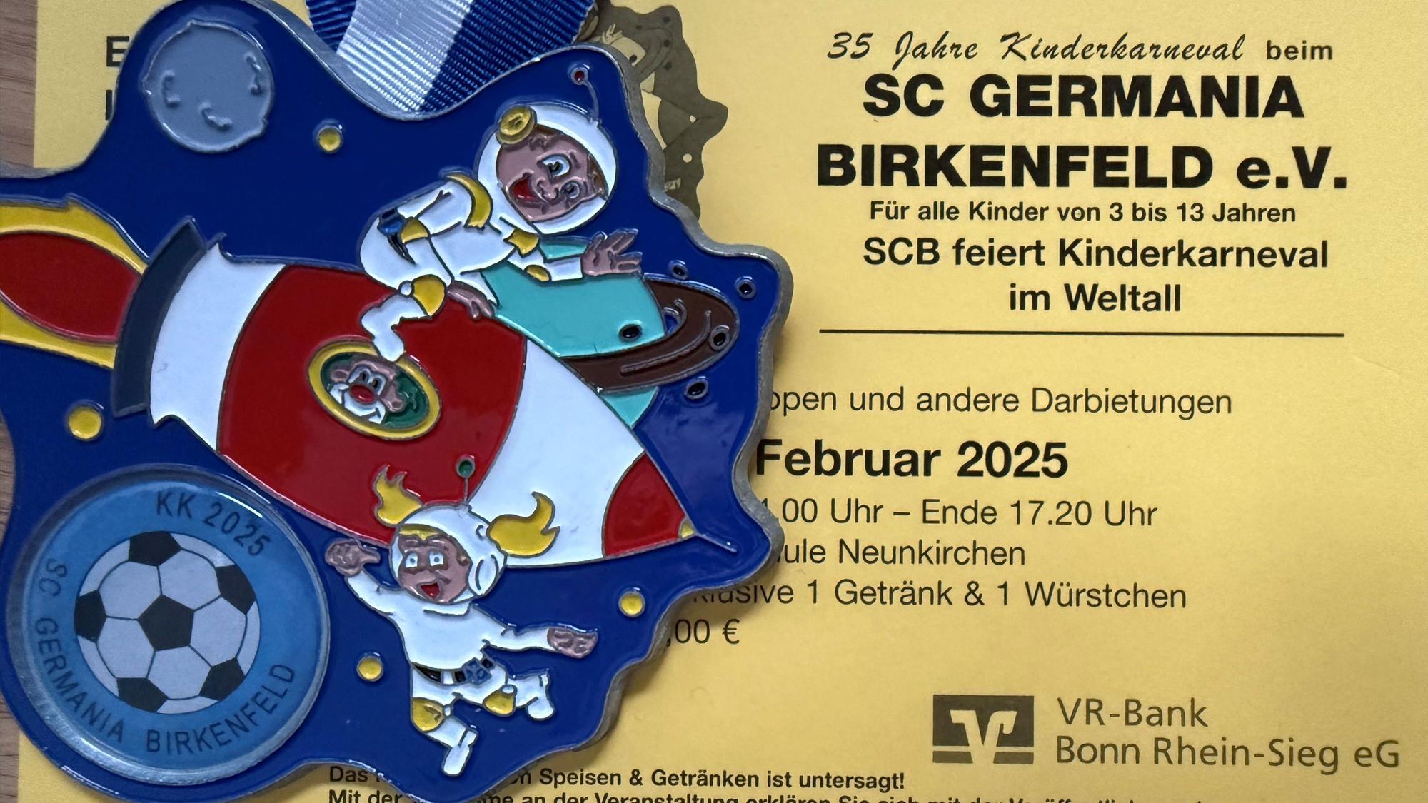 Der diesjährige Orden des Kinderkarnevals.