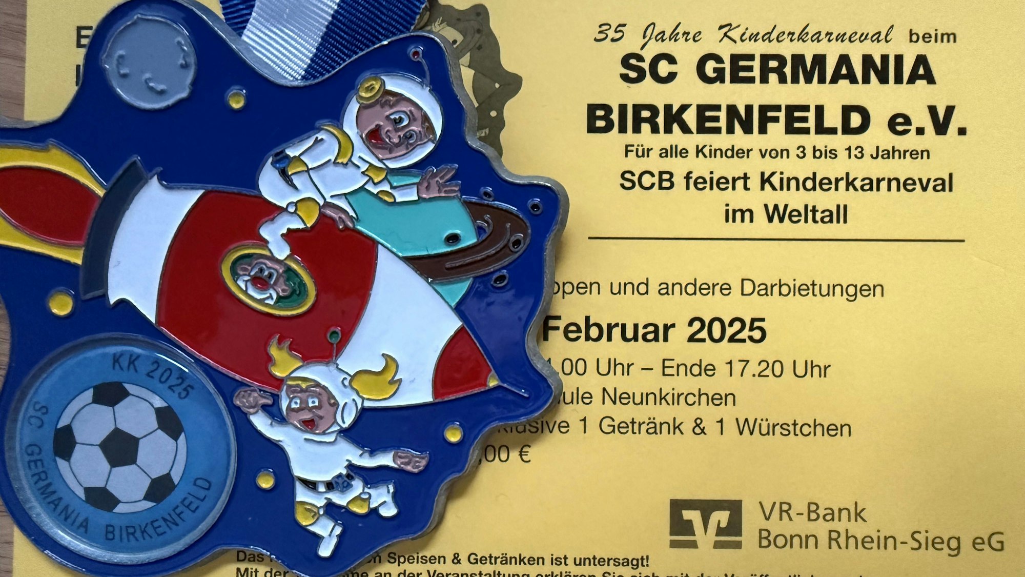 Der diesjährige Orden des Kinderkarnevals.