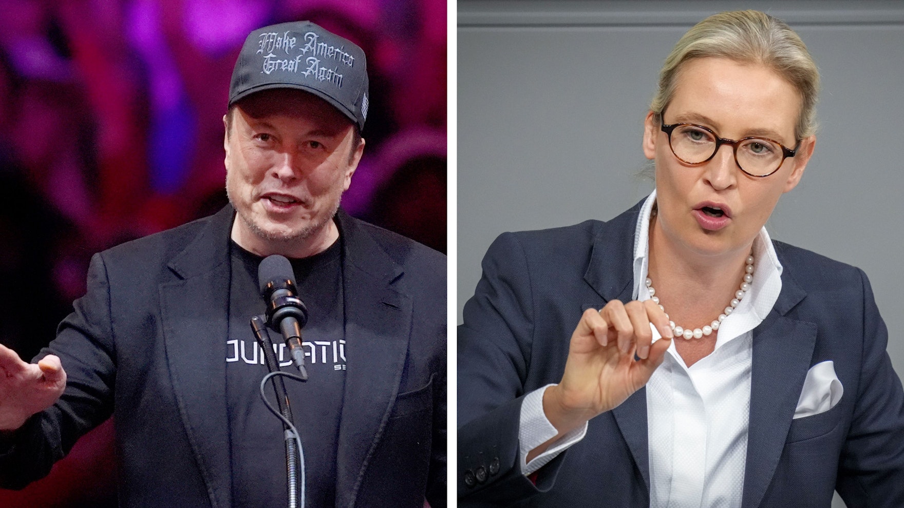 Tech-Milliardär Elon Musk und Alice Weidel, AfD-Vorsitzende, tauschten sich auf der Plattform „x“ aus.