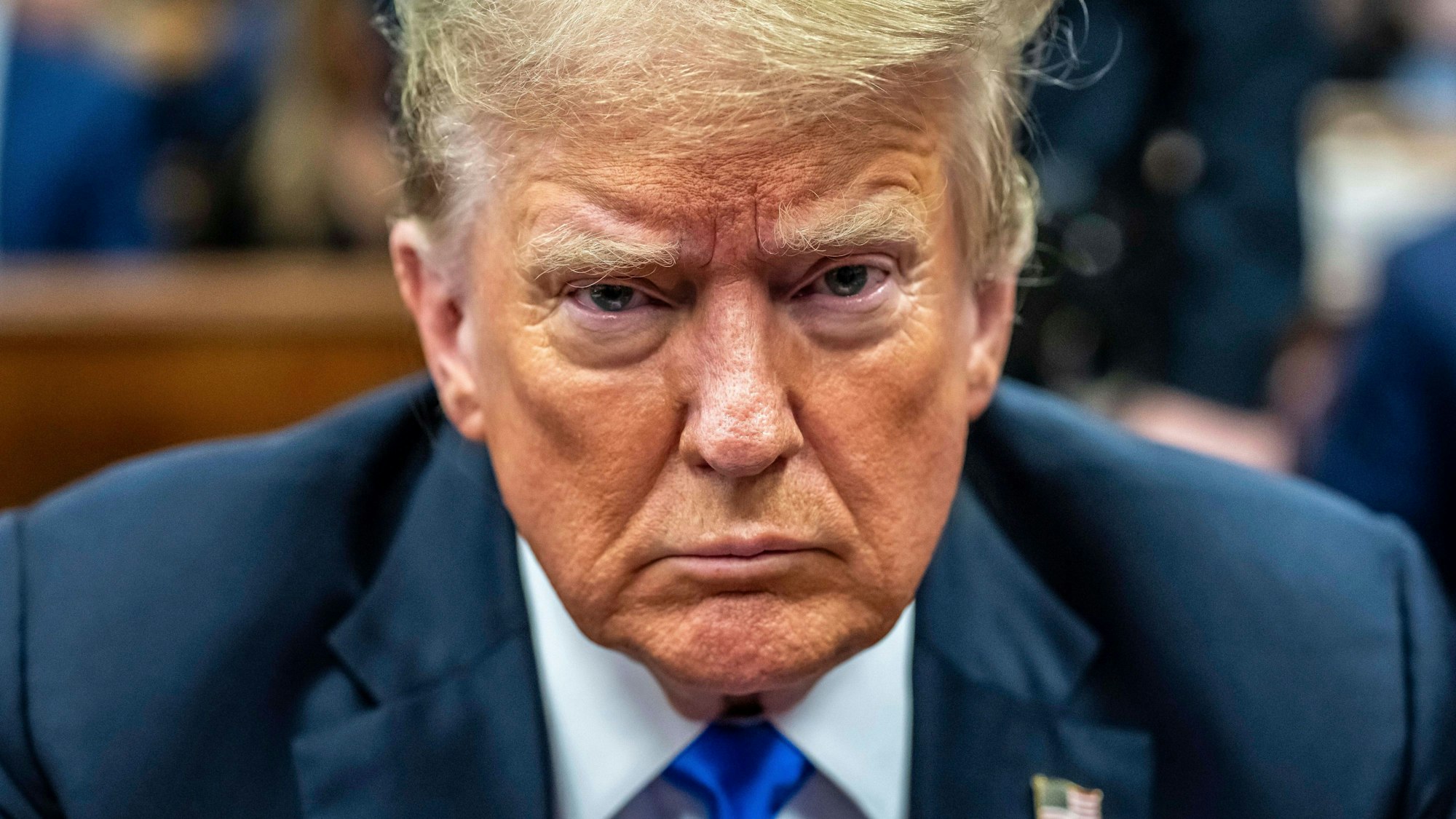 Donald Trump erscheint im Strafgericht von Manhattan während der Beratungen der Geschworenen in seinem Schweigegeldprozess.