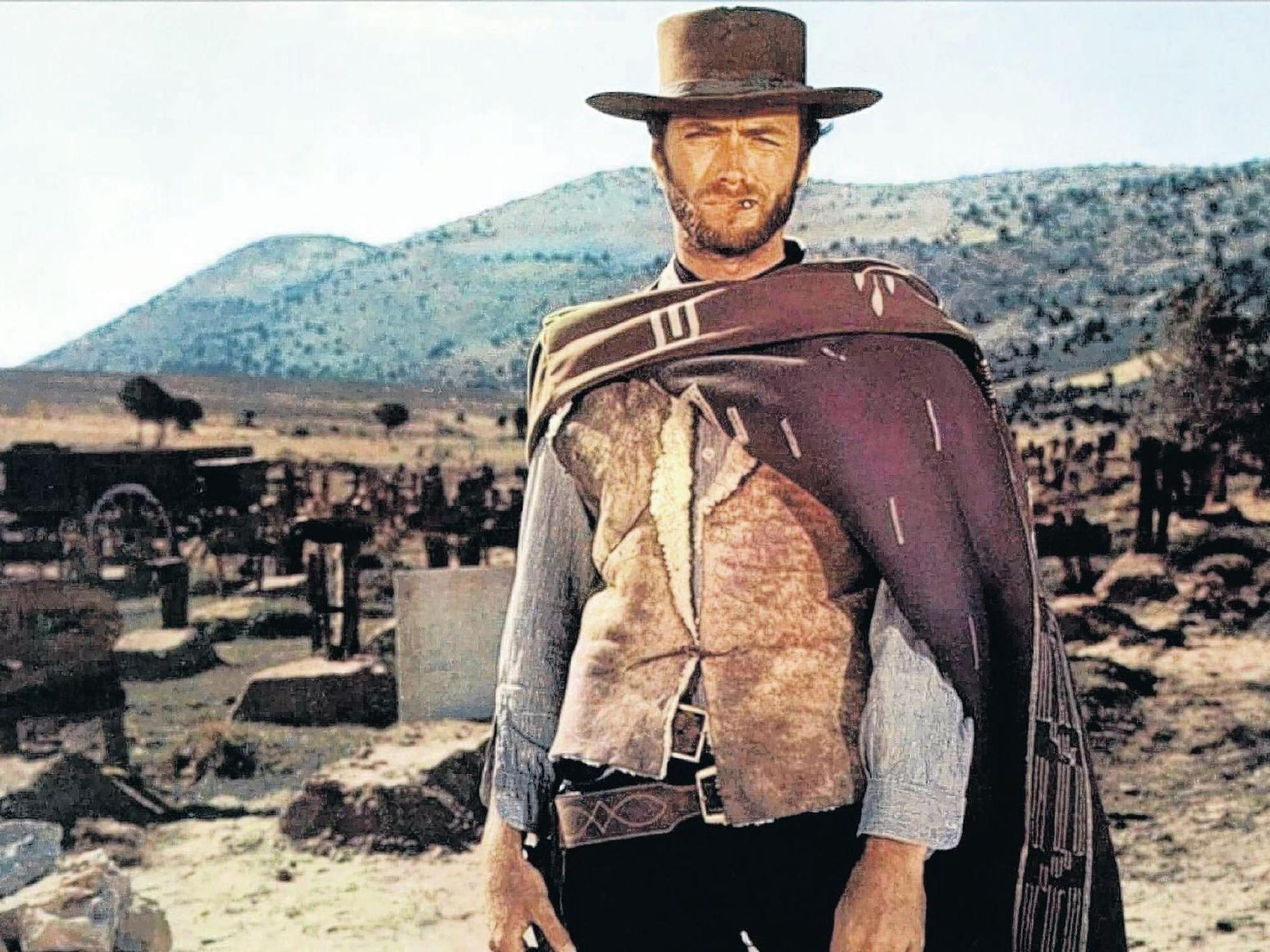 Clint Eastwood während der Dreharbeiten zum Film - Zwei glorreiche Halunken
