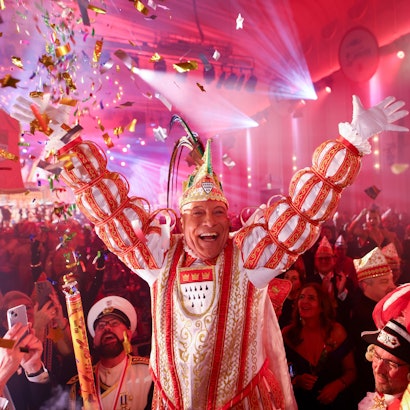 René Klöver als Prinz Karneval beim Einzug in den Gürzenich