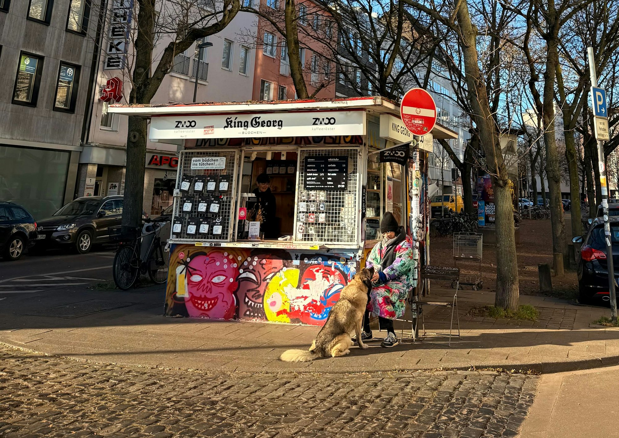 Im King Georg Büdchen verkauft die Kölner Rösterei „Zwoo“ ihren Kaffee.