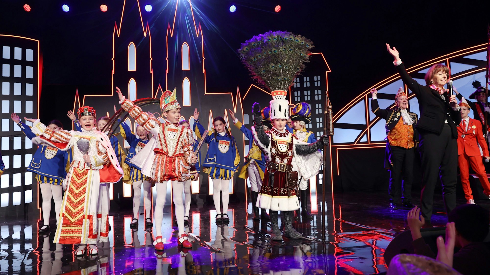 Proklamation des Kölner Kinderdreigestirns im Theater am Tanzbrunnen.