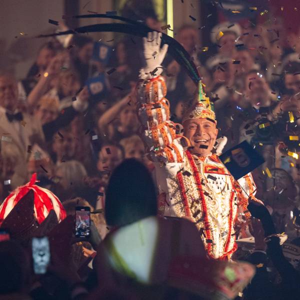 Prinz René I bei der Prinzenproklamation im Gürzenich proklamiert.