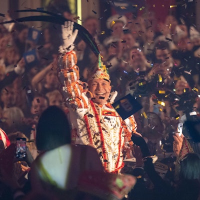 Prinz René I bei der Prinzenproklamation im Gürzenich proklamiert.