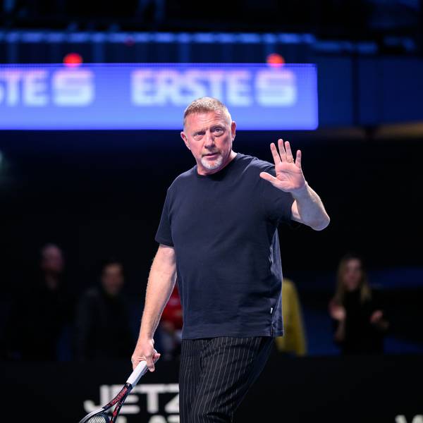 Boris Becker nimmt an einer Abschiedsfeier für Dominic Thiem im Rahmen eines ATP Turnieres in der Stadthalle Wien teil.