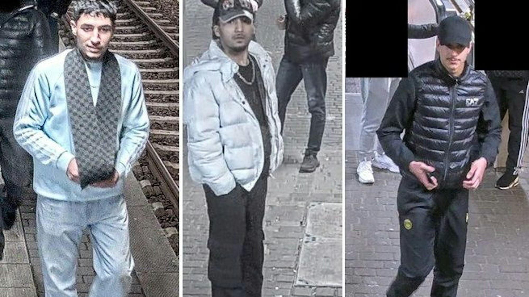 Die Bundespolizei Köln sucht nach diesen drei Männern.