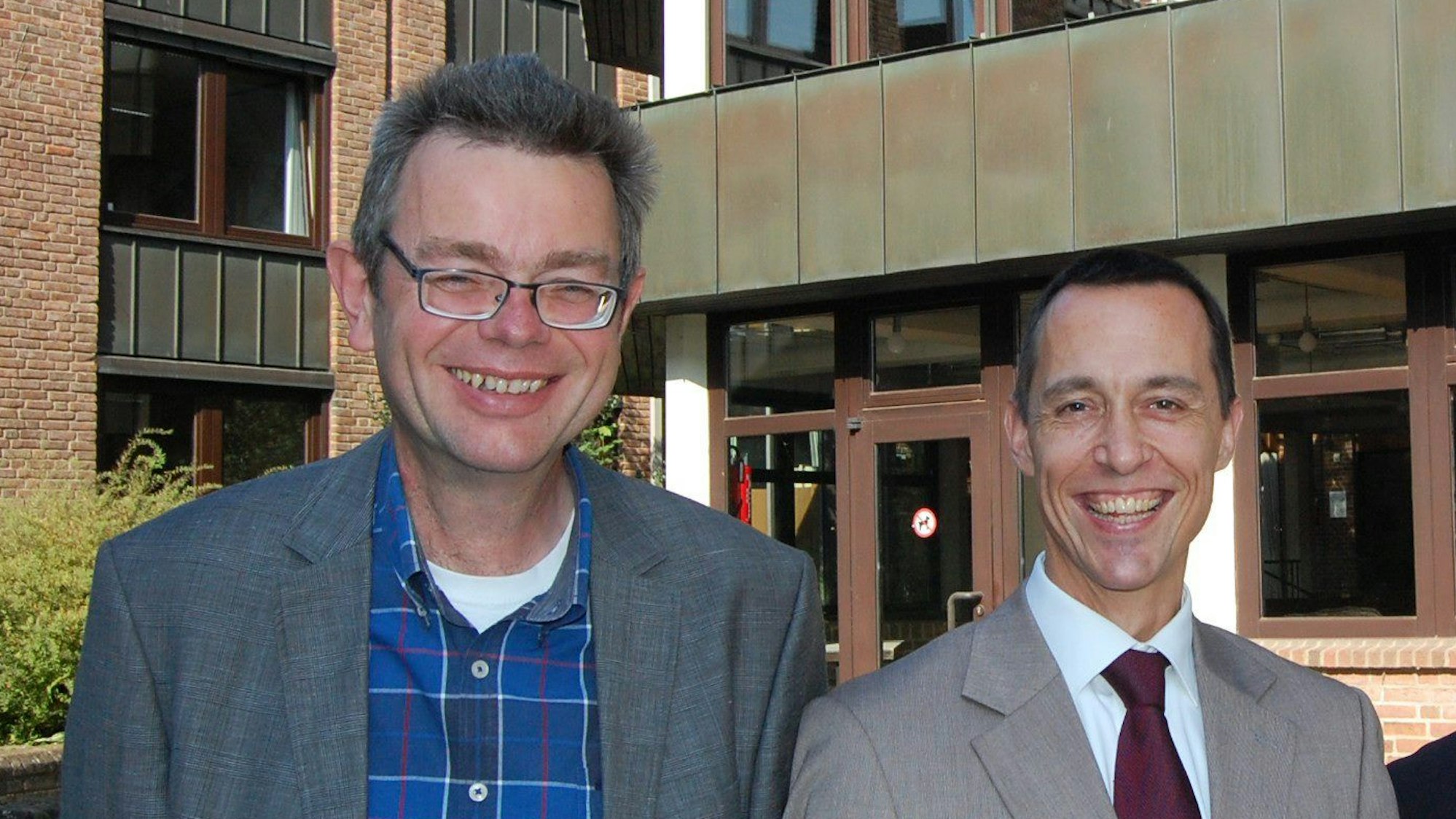 Das Foto zeigt den CDU-Bürgermeisterkandidaten Dieter Spürck mit dem Fraktionsvorsitzenden Klaus Ripp.