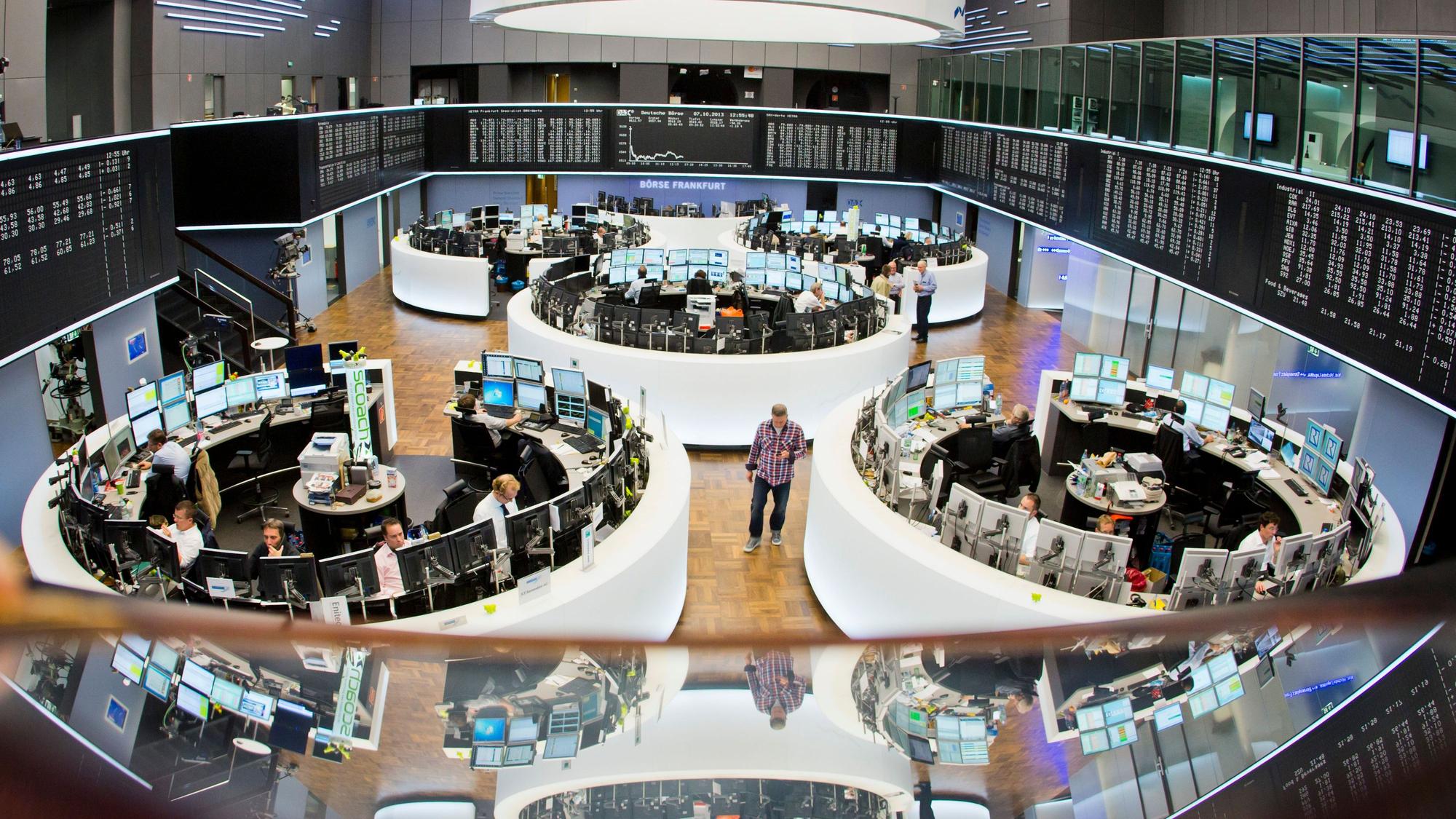 Blick in den Handelssaal der Frankfurter Börse