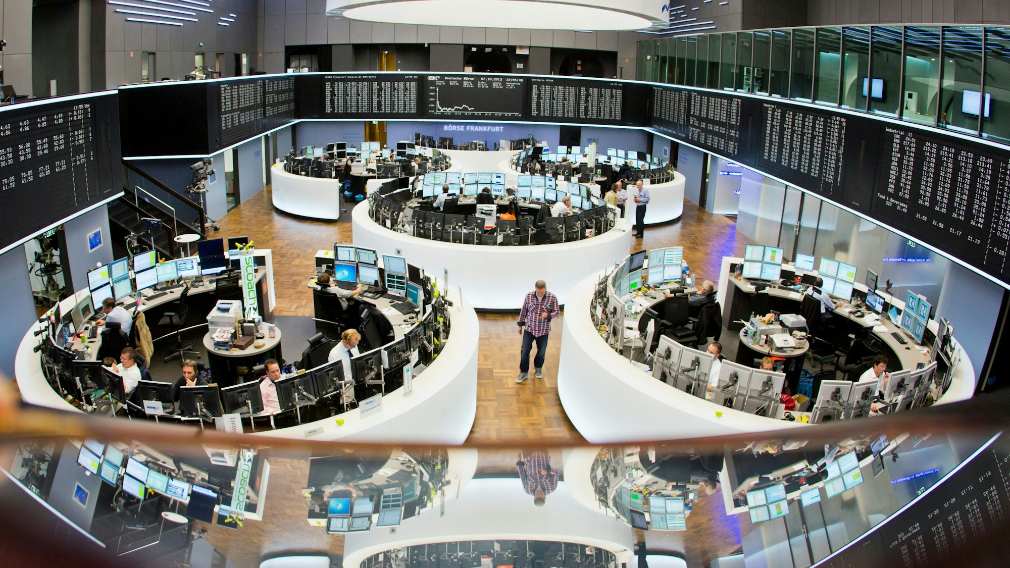 Blick in den Handelssaal der Frankfurter Börse