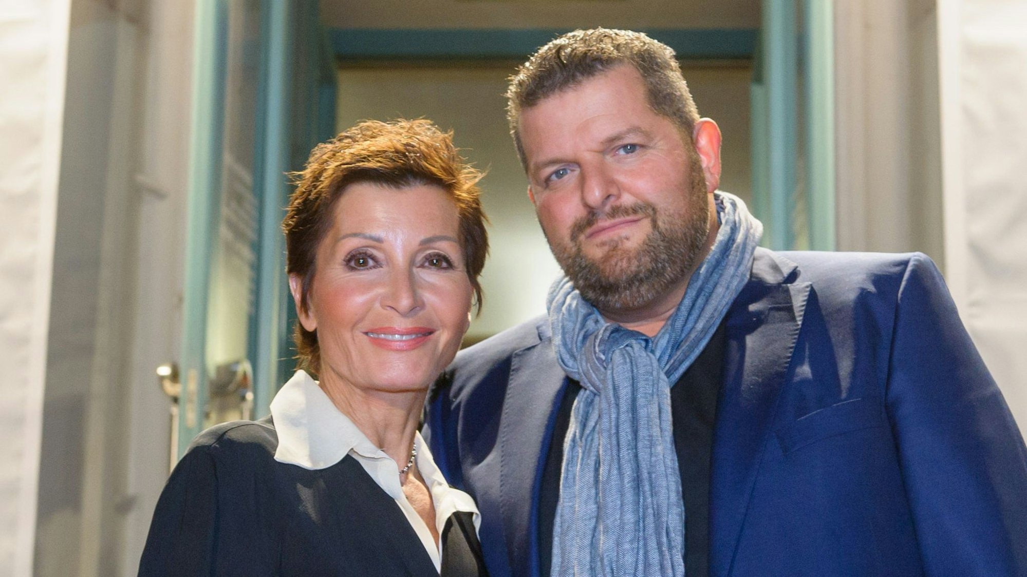 Susanne Uhlen und Henry Dawidowicz bei einer Preisverleihung.