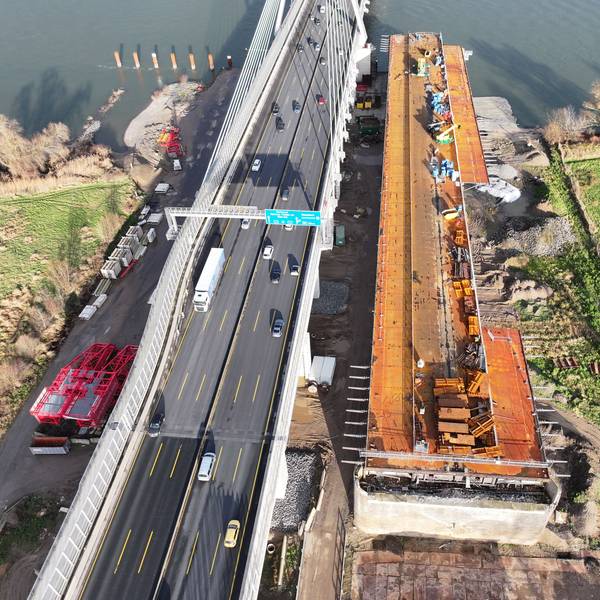 Rheinbrücke Leverkusen Januar 2025