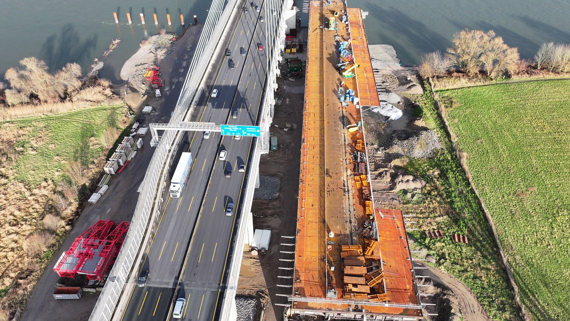 Rheinbrücke Leverkusen Januar 2025