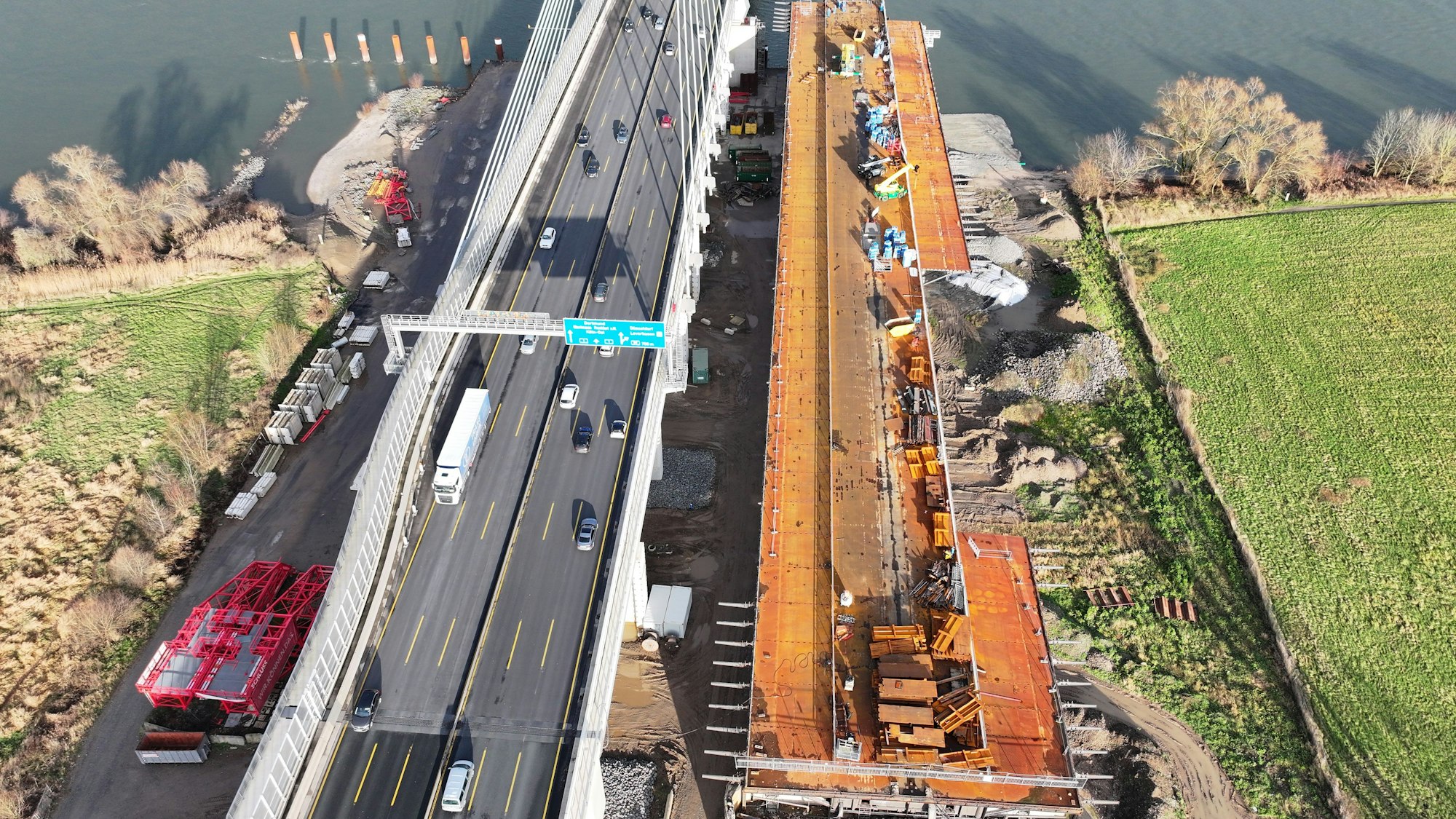 Rheinbrücke Leverkusen Januar 2025