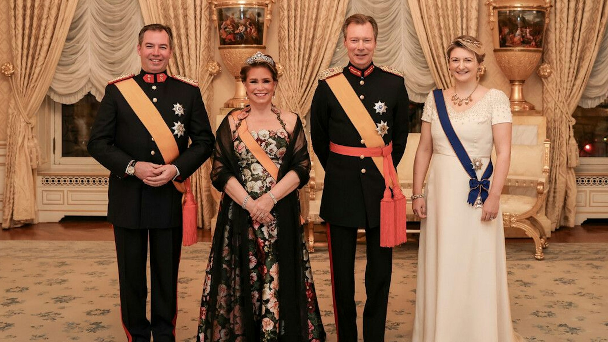 Die luxemburgischen Royals beim traditionellen Neujahrsempfang.