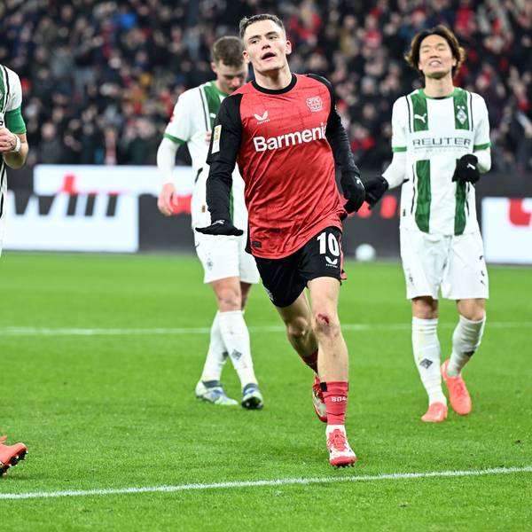Leverkusens Florian Wirtz bejubelt sein Tor zum 1:0.