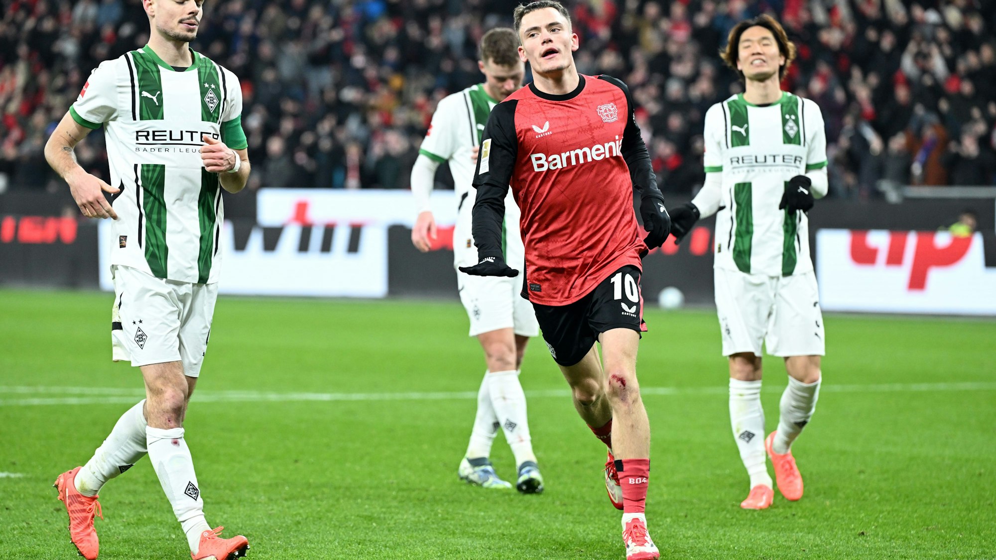 Leverkusens Florian Wirtz bejubelt sein Tor zum 1:0.